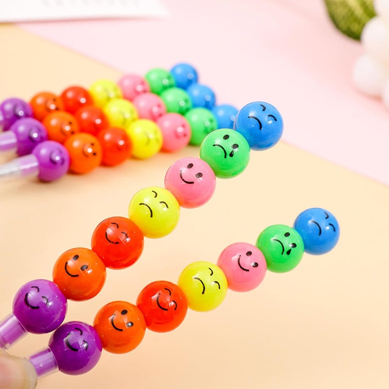 IEFFPIN 30 PCS Cute Stackable Pencil, Plastic Pencil Bulk, Funny Stacking Pencils, Cartoon Pencils for Writing, Drawing - Image 5
